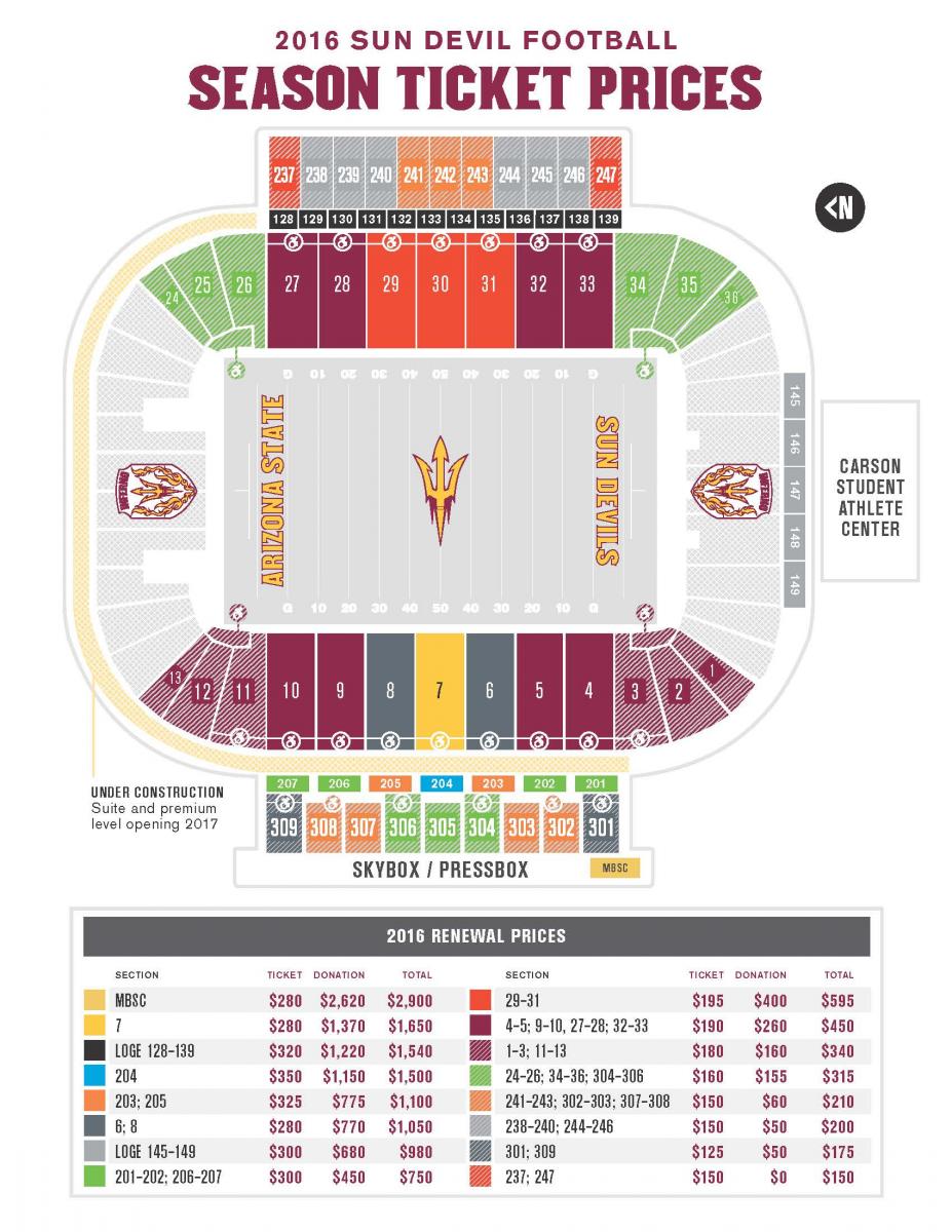 Asu Football Seating Chart 2019