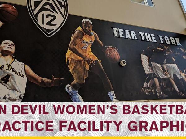 Basketball practice facility graphics